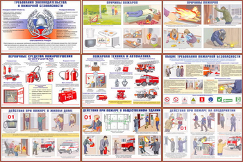 ПВ04 Умей действовать при пожаре (бумага, А3, 9 листов) - Плакаты - Пожарная безопасность - vektorb.ru